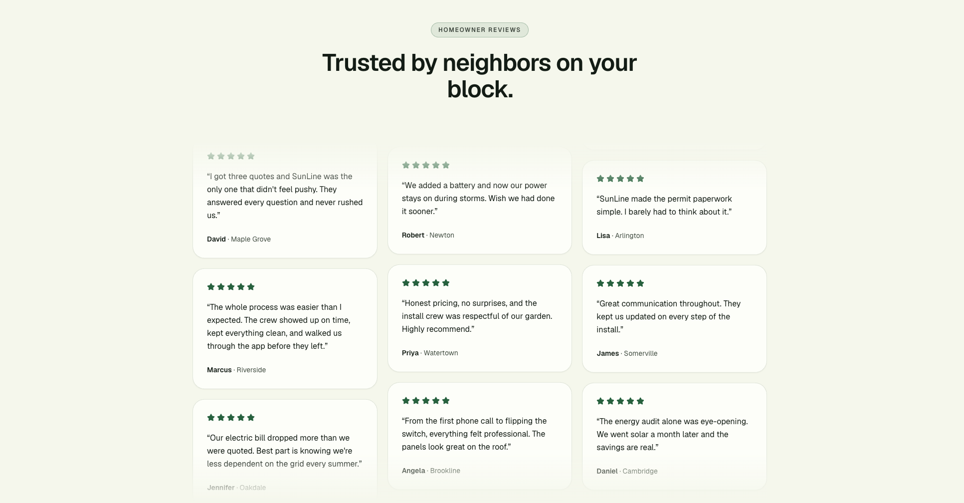 Your reviews, front and center